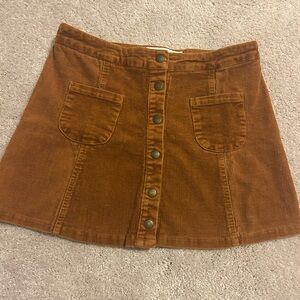 Brandy Melville Tan Corduroy Skirt